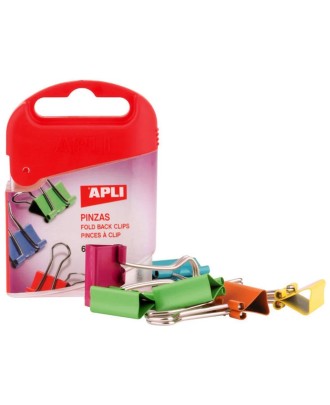 Mini Molas para Papeis Cores Sortidas Apli 19 mm (6 Unidades)