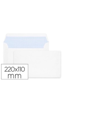 Envelope Liderpapel n.2 Americano Branco 110x220 mm Tira de Silicone Pack de 25 Unidades.
