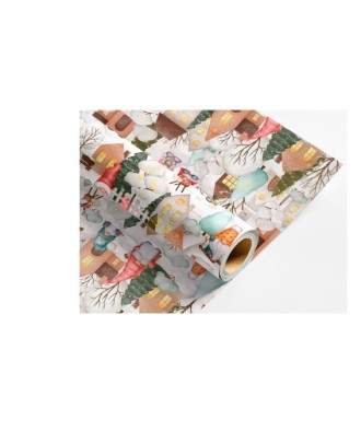 Rolo Papel Fantasia Liderpapel Natal Largura 70 cm Comprimento 2 mt Gramagem 60Gr