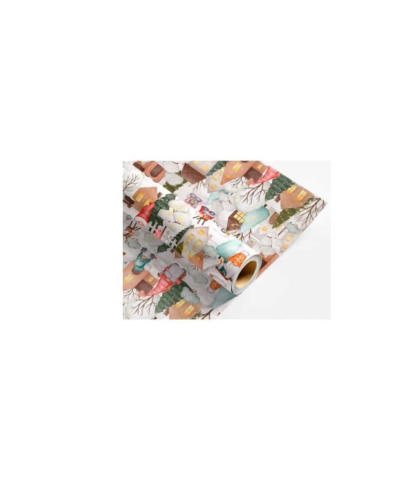 Rolo Papel Fantasia Liderpapel Natal Largura 70 cm Comprimento 2 mt Gramagem 60Gr