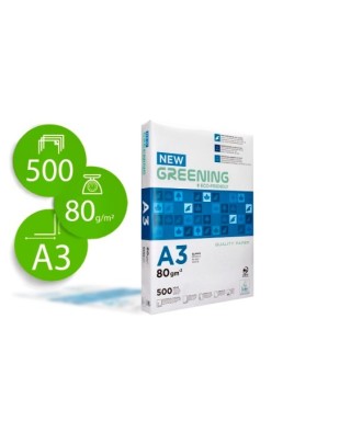 Papel Fotocopia Greening A3 80 gr Embalagem de 500 Folhas
