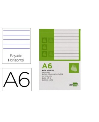 Bloco de Notas Liderpapel A6 80 Folhas Pautado