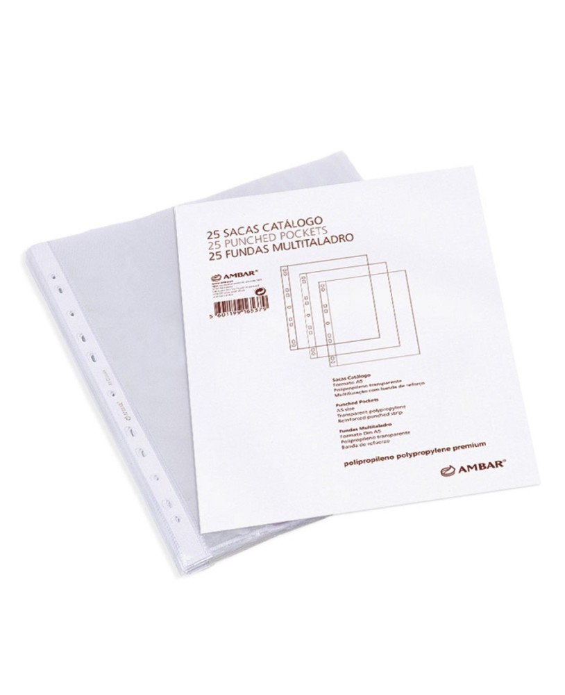 Bolsa de Catálogo A5 Cristal 80 Microns Ambar Polipro
