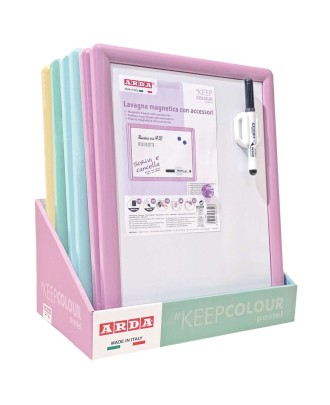 Quadro Branco Magnético 29x39cm Arda Keep Colour Verde Pastel