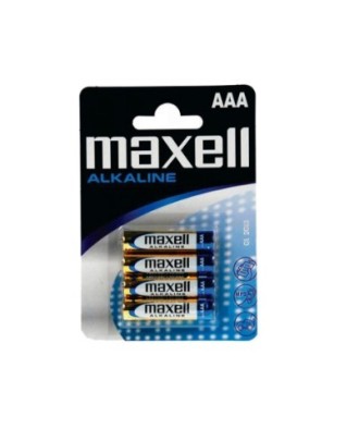 Pilha Maxell Alcalina 1.5 v Tipo AAA LR03 Blister de 4 Unidades