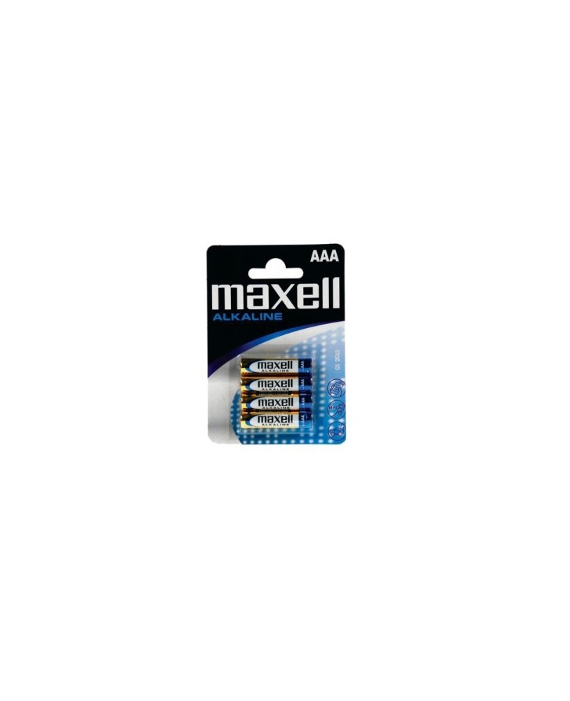 Pilha Maxell Alcalina 1.5 v Tipo AAA LR03 Blister de 4 Unidades