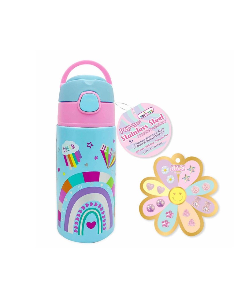 Rainbow Garrafa de Água Pop-open