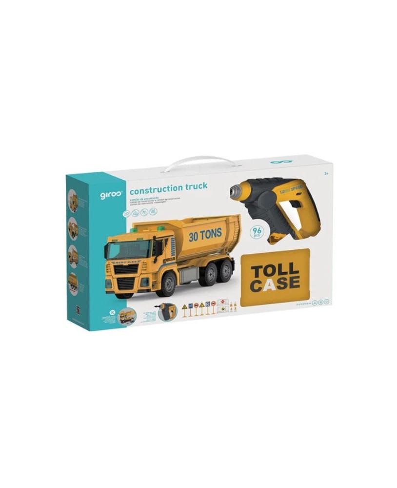 Set Montagem Camião Construção 96 Peças Giros