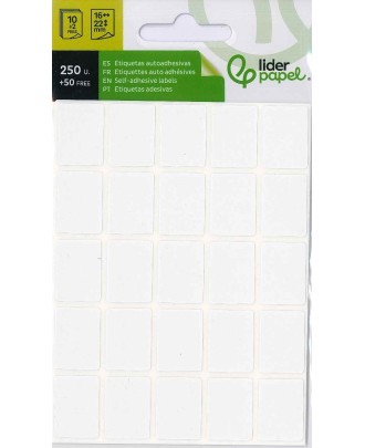 Etiquetas Adesivas Liderpapel 10 + 2 Folhas 16x22 mm 300 Etiquetas