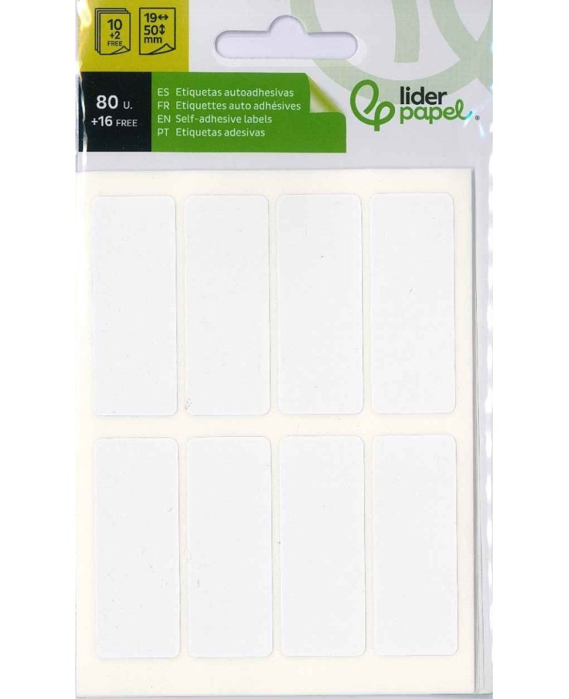 Etiquetas Adesivas Liderpapel 10 + 2 Folhas 19x50 mm 96 Etiquetas