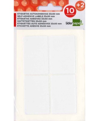 Etiquetas Adesivas Liderpapel 10 + 2 Folhas 33x50 mm 48 Etiquetas