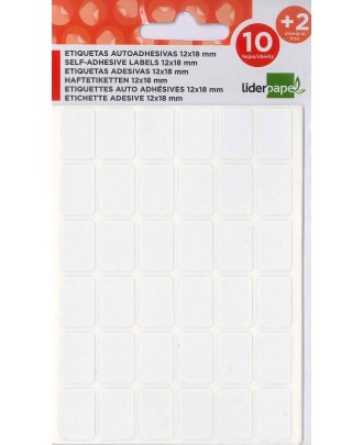 Etiquetas Adesivas Liderpapel 10 + 2 Folhas 12x18 mm 432 Etiquetas